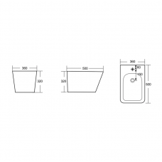 Біде підвісне Qtap Tern New MATT BLACK QT17551303GMB Біде підвісне Qtap Tern New MATT BLACK QT17551303GMB